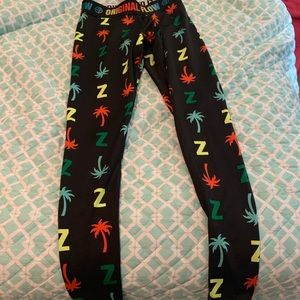 Zumba Multi Color Palm Leggings S